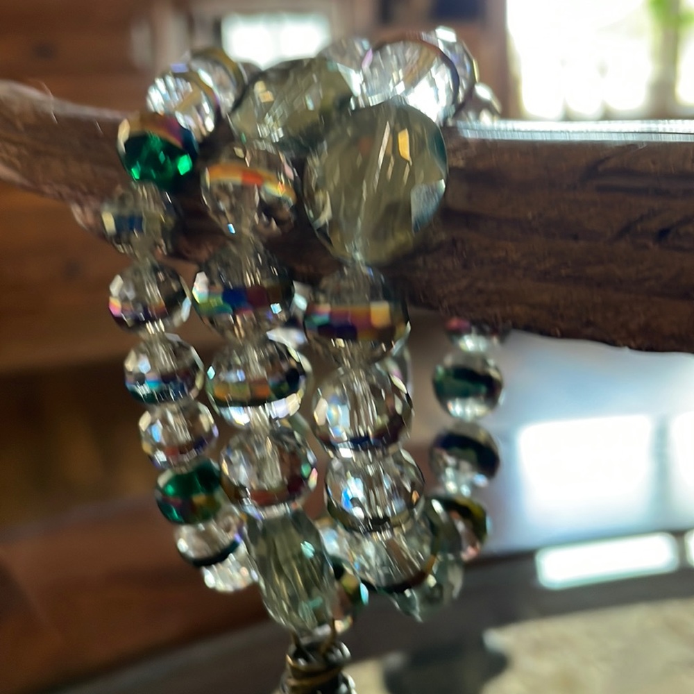 Set of three beaded bracelets.